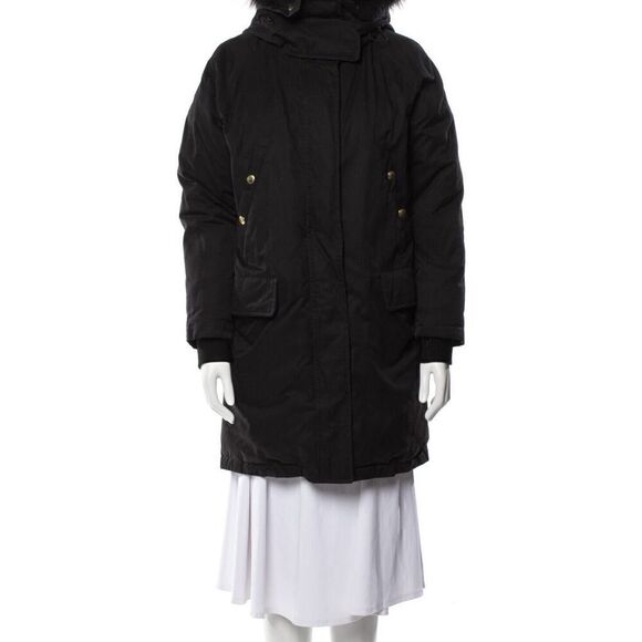 Rag & Bone Down Woman Black Oversized Jacket Parka Medium - Picture 1 of 16